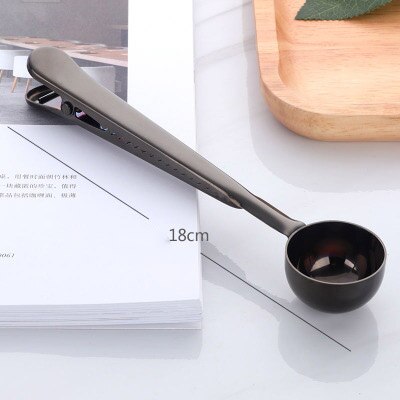 2 in 1 Stainless Steel Coffee Spoon Sealing Clip